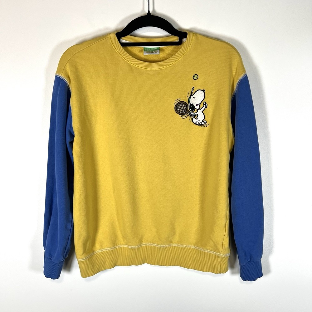 United Colors of Benetton Snoopy Peanuts Woodstock Long Sleeve Sweater Kids 14‎